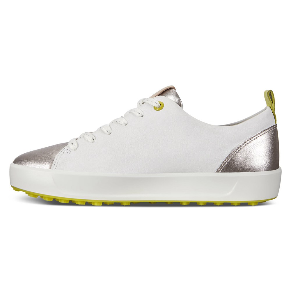 ECCO Womens Golf Shoes White - Soft - KUS-085671